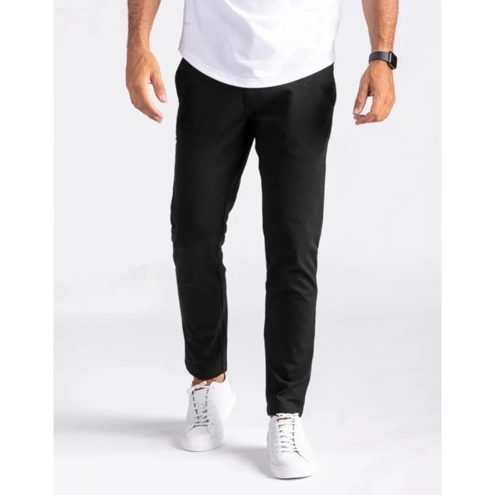 BYLT Everyday Pant 2.0 Pants Mens 33 Black Slim Tapered Chino Stretch Casual